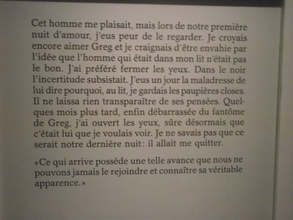 J'ai préféré fermer les yeux ... Sophie Calle